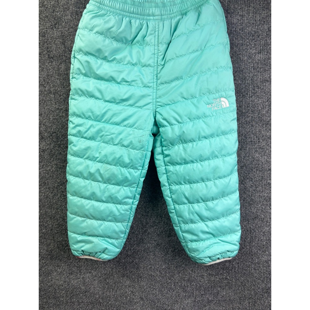 The‎ North Face Puffer Pants Toddler 18-24M Turquoise Quilted Insulated Snow